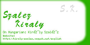 szalez kiraly business card